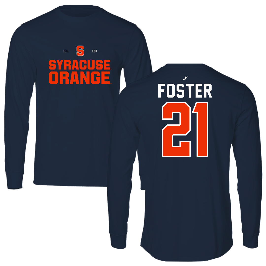 Syracuse University Softball Navy General Long Sleeve - #21 Makenzie Foster