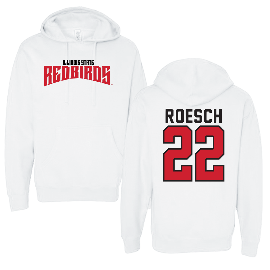Illinois State University Baseball White Classic Hoodie - #22 Braden Roesch
