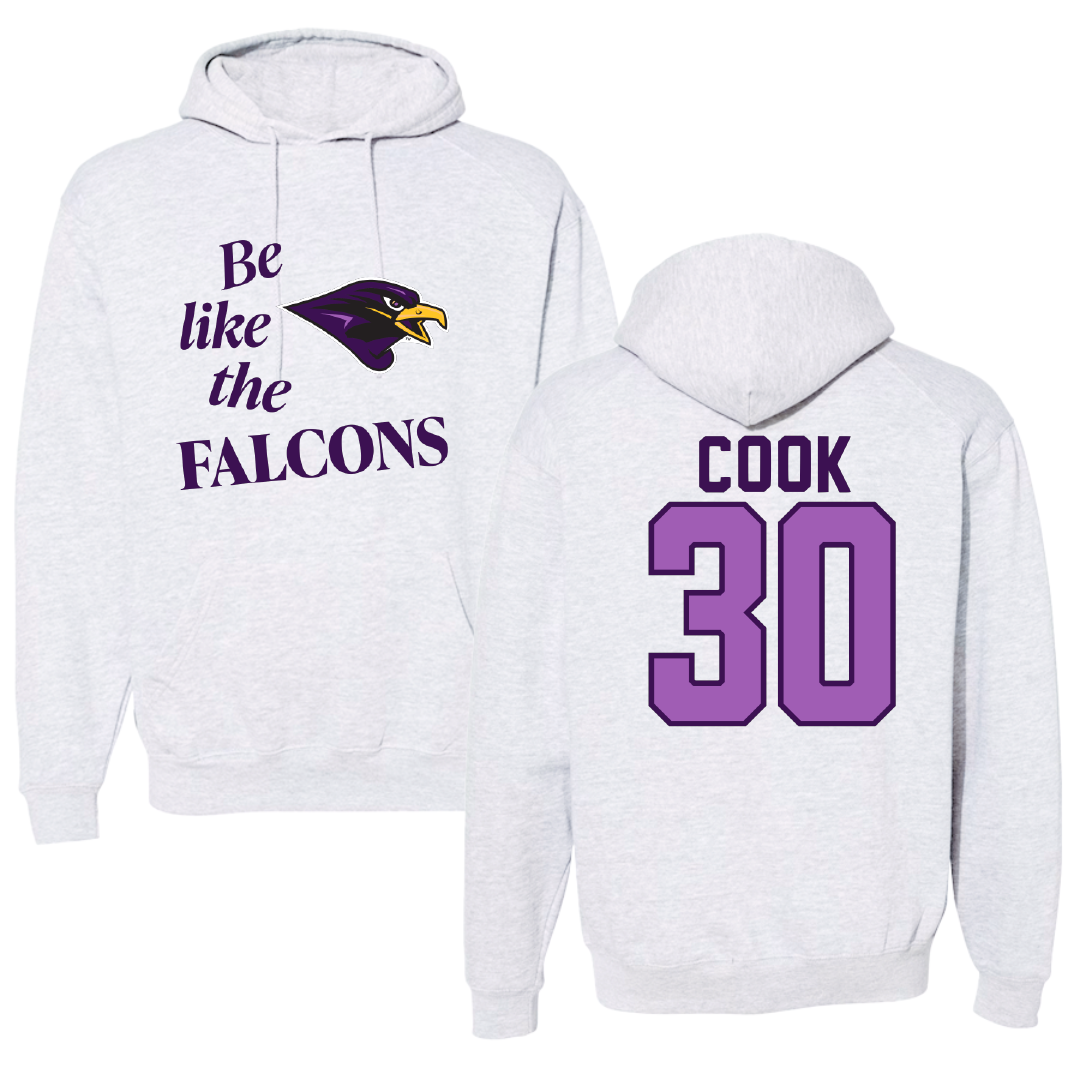 University of Montevallo Basketball Light Gray Be Like Us Hoodie - #30 Savannah Cook