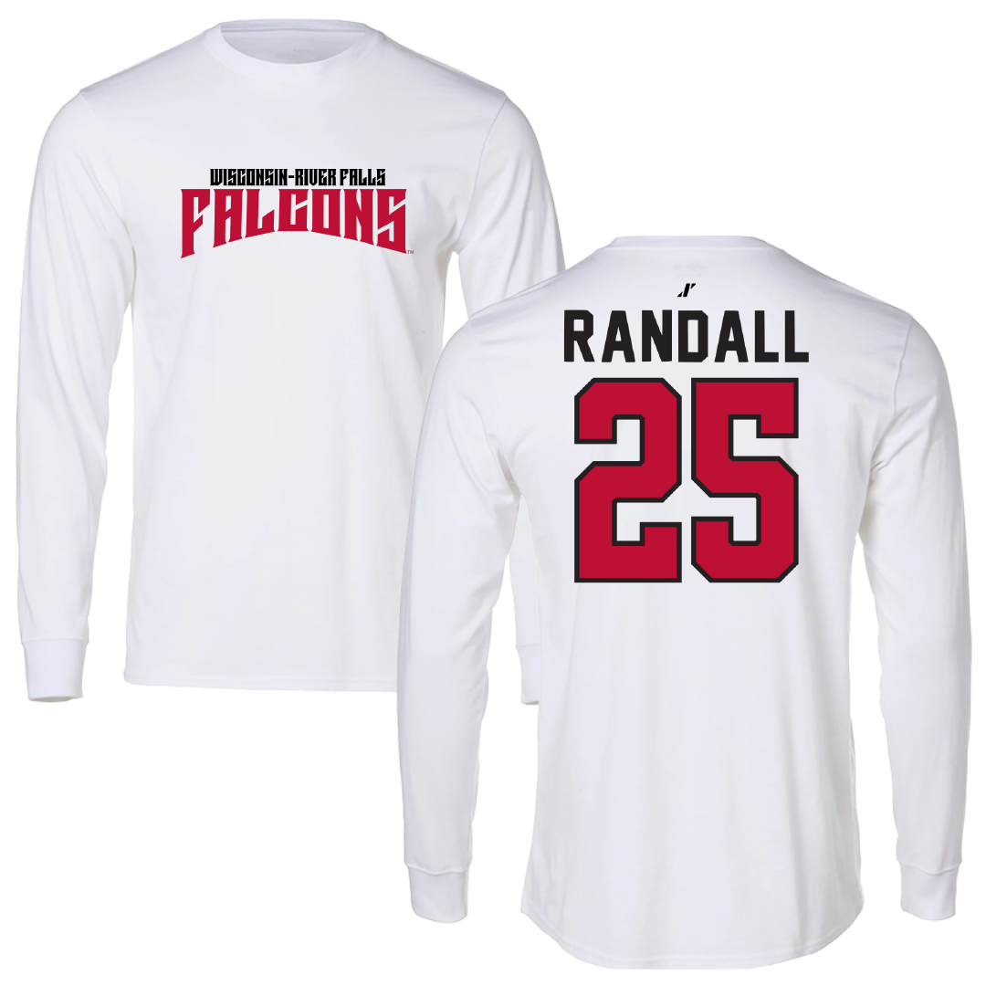 University of Wisconsin-River Falls Football White Classic Long Sleeve - #25 Isaiah Randall