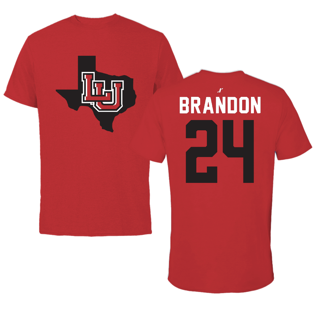 Lamar University Softball Red State Performance Tee - #24 Trinity Brandon