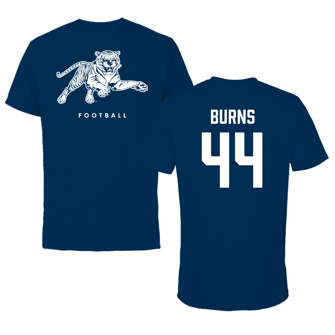 Jackson State University Football Navy Tee - #44 Hunter Burns