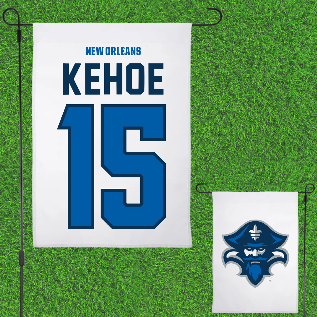 University of New Orleans Volleyball White Garden Flag - #15 Molly Kehoe