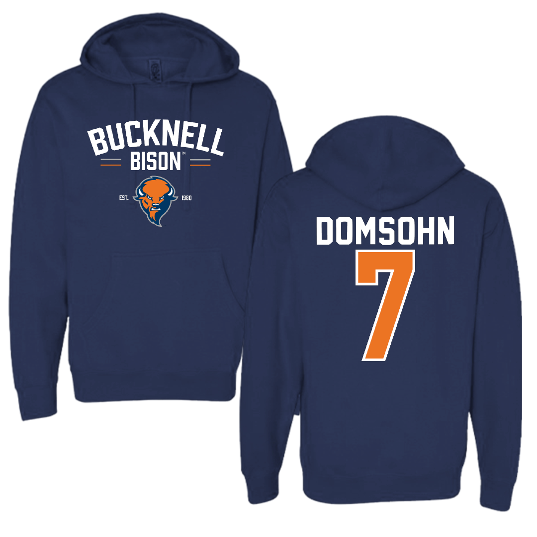 Bucknell University Soccer Navy General Hoodie - #7 Zane Domsohn
