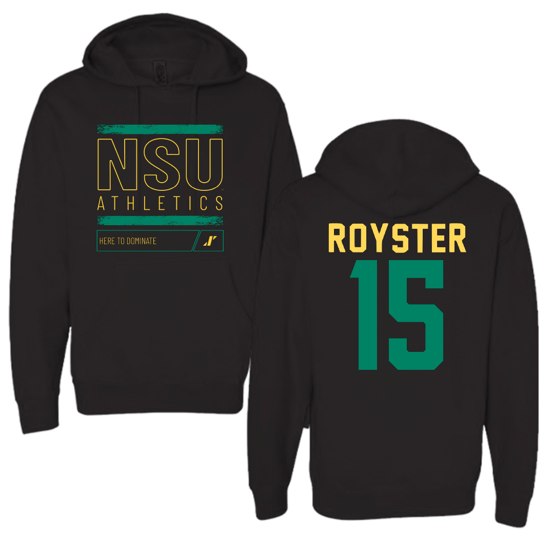 Norfolk State University Baseball Black Dominate Hoodie - #15 Liam Royster