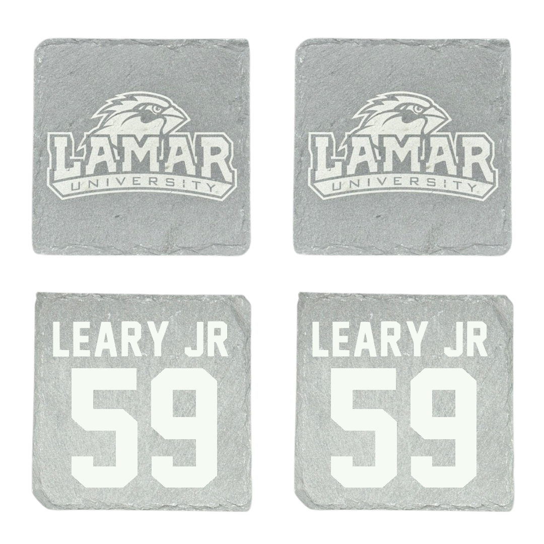 Lamar University Football Stone Coaster (4 Pack)  - #59 Lonnie Leary Jr