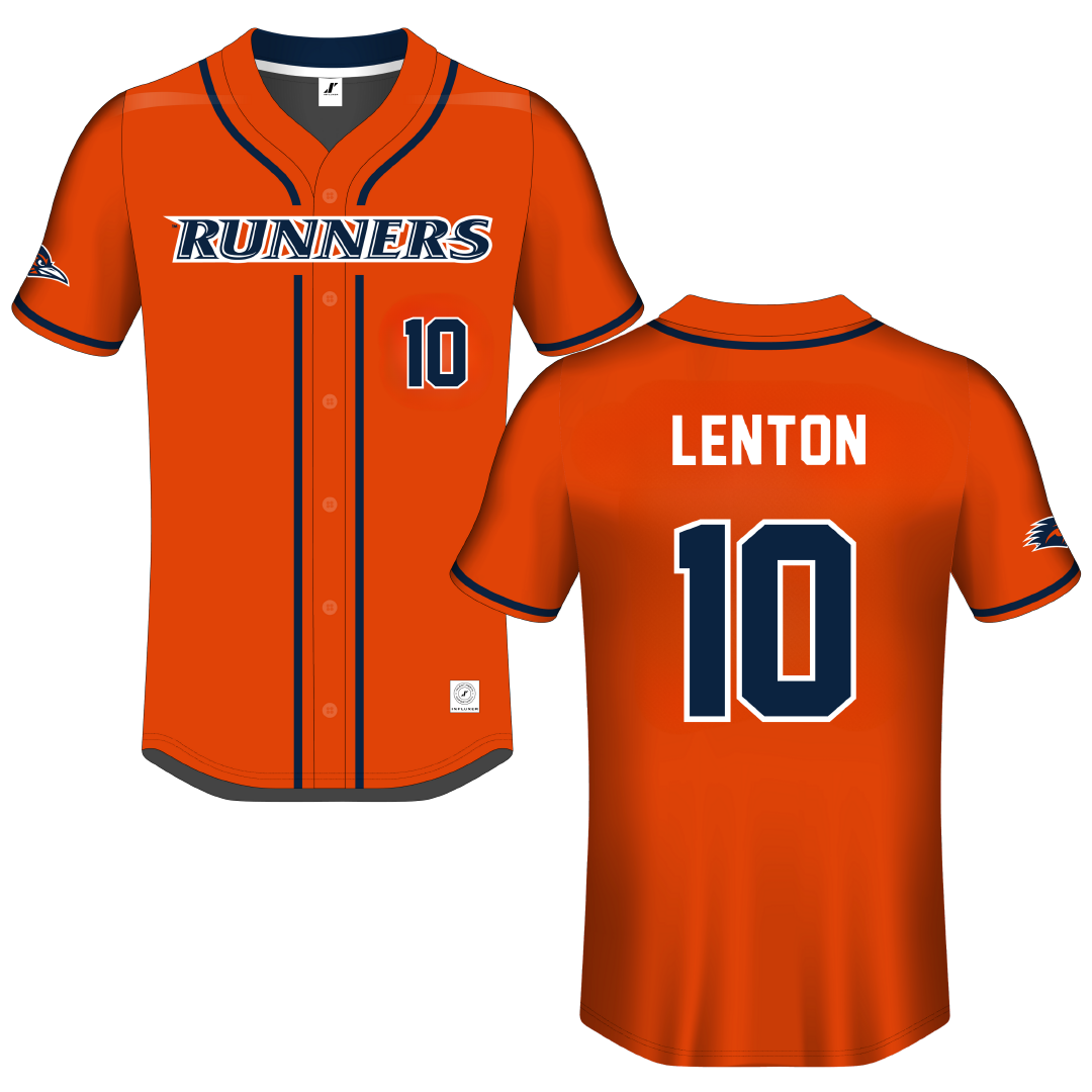 University of Texas at San Antonio Orange Button-Down Jersey - #10 Madison Lenton