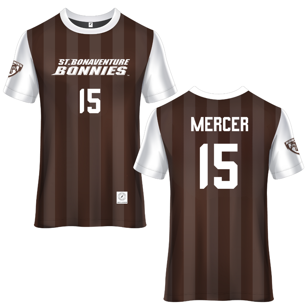 St. Bonaventure University Brown Soccer Jersey - #15 Dean Mercer