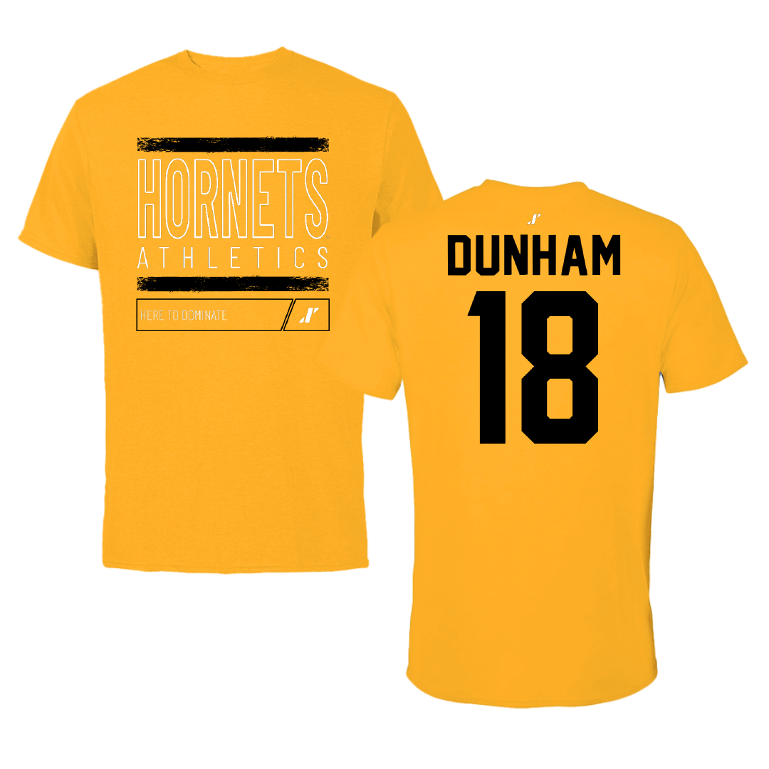 Alabama State University Soccer Gold Dominate Performance Tee - #18 Morgan Dunham