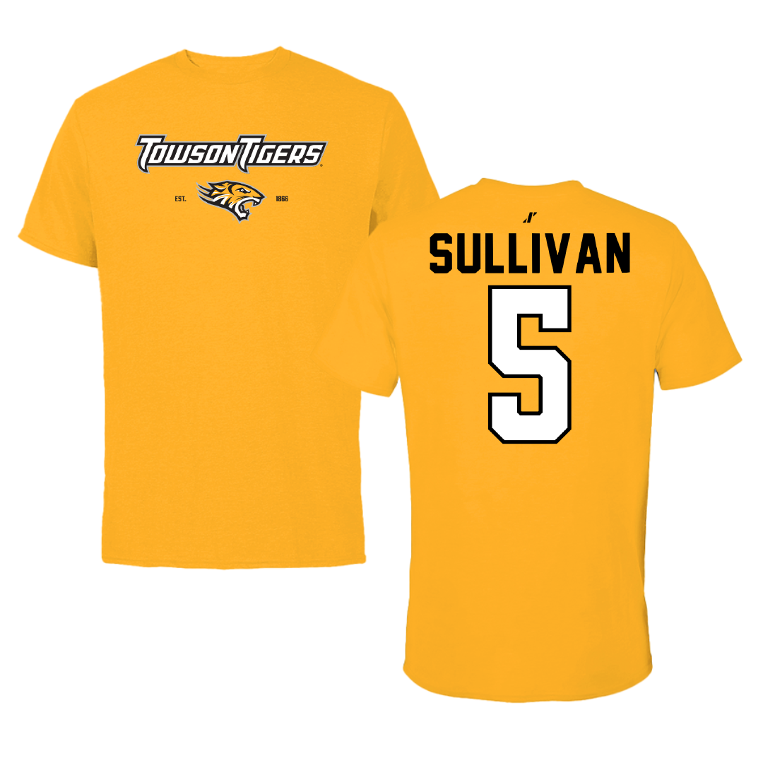Towson University Lacrosse Gold General Tee - #5 Shannon Sullivan