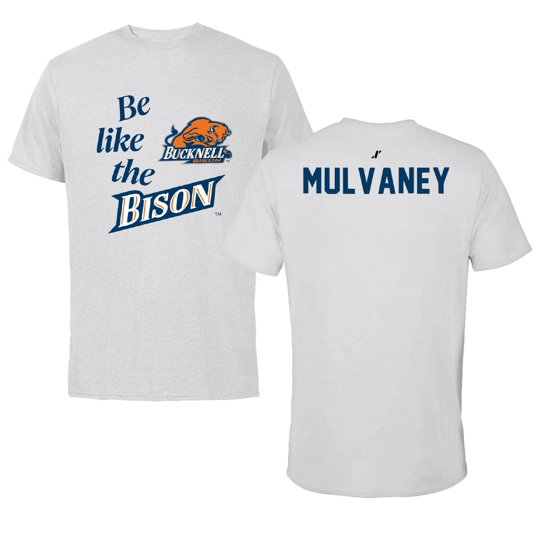 Bucknell University Wrestling Light Gray Be Like Us Performance Tee - Noah Mulvaney