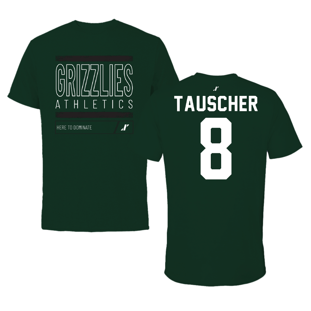 Adams State University Baseball Forest Green Dominate Performance Tee - #8 Ayden Tauscher