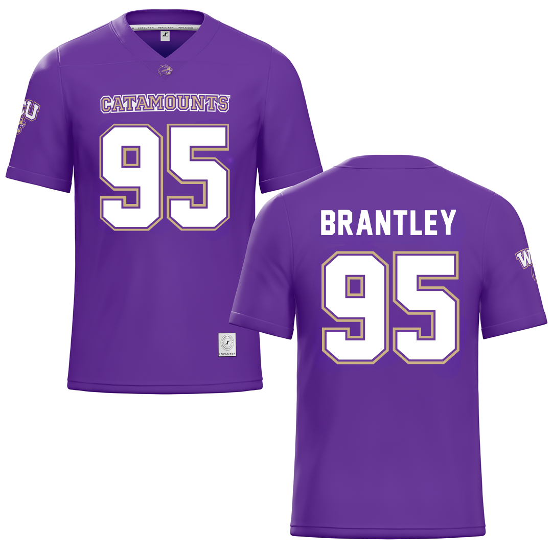 Western Carolina University Purple Football Jersey - #95 Stephen Brantley