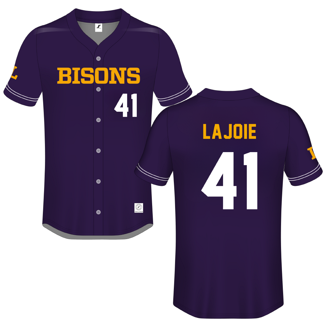 Lipscomb University Purple Button-Down Jersey - #41 Josh Lajoie