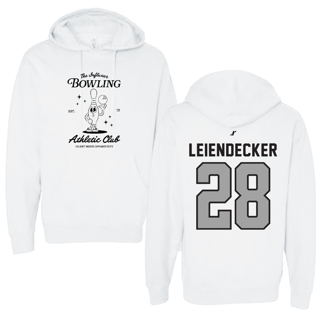 Bowling White Influxer Athletic Club Hoodie - #28 Abbie Leiendecker