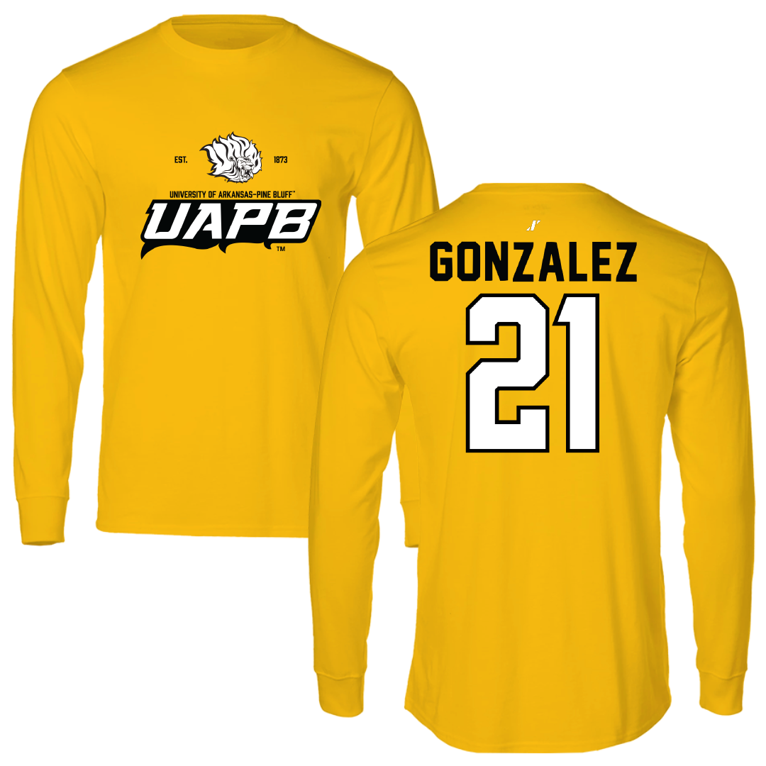 University of Arkansas-Pine Bluff Soccer Gold General Long Sleeve - #21 Brooke Gonzalez