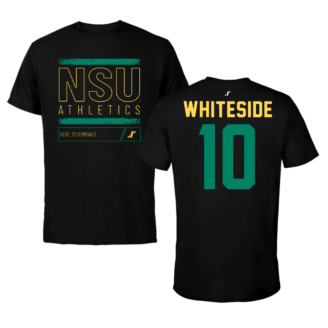 Norfolk State University Football Black Dominate Tee - #10 Izayah Whiteside