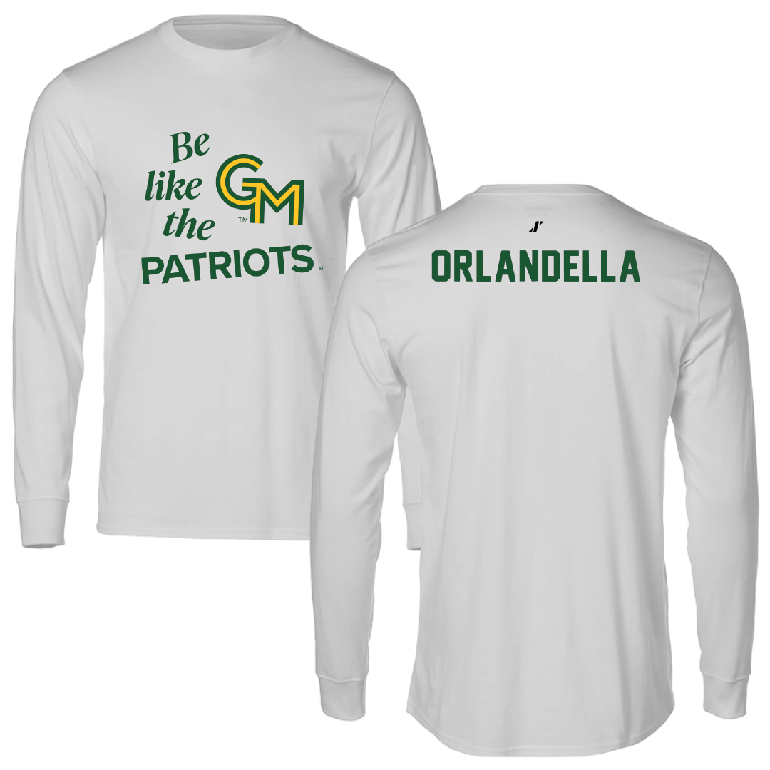 George Mason University Rowing Light Gray Be Like Us Performance Long Sleeve - Cecilia Orlandella
