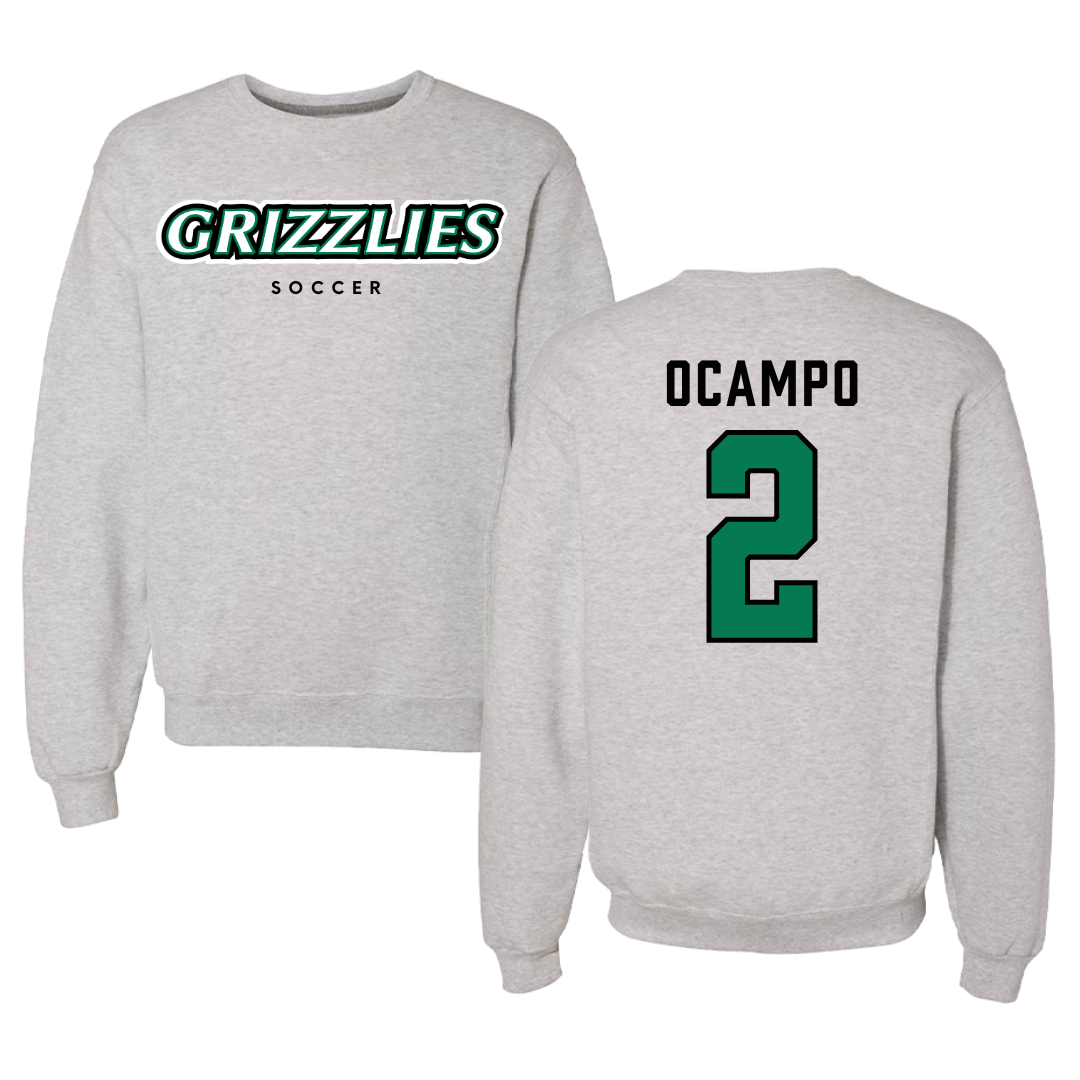 Adams State University Soccer Gray Grizzlies Crewneck - #2 Lauren Ocampo