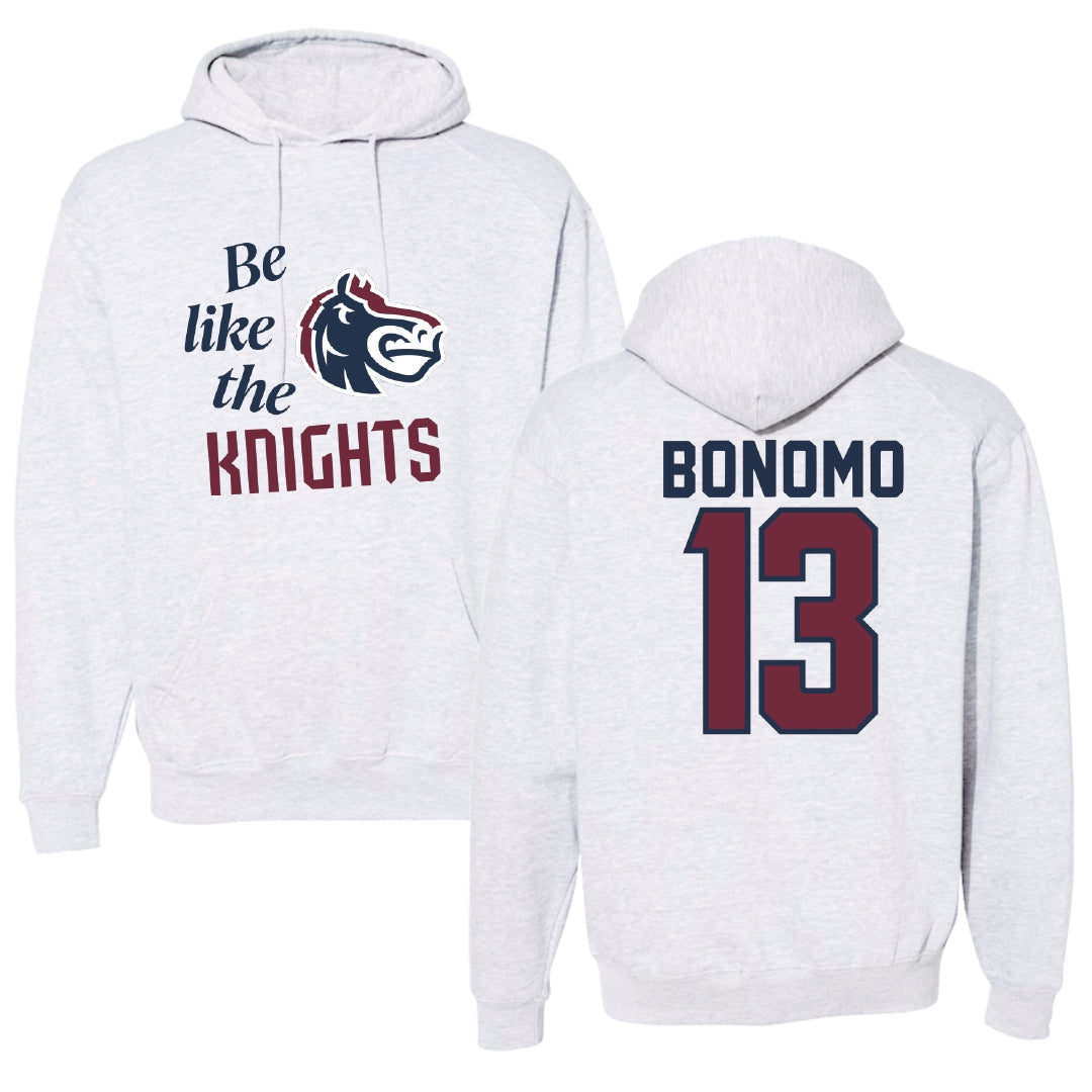 Fairleigh Dickinson University-Metropolitan Campus Volleyball Light Gray Be Like Us Hoodie - #13 Lorenzo Bonomo