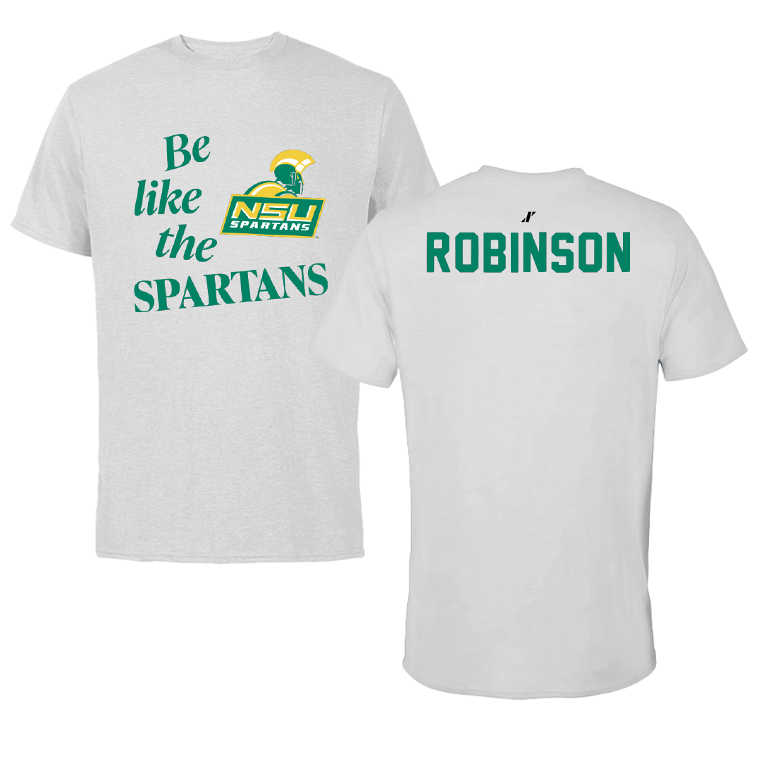 Norfolk State University TF and XC Light Gray Be Like Us Performance Tee - Brooklyn Robinson