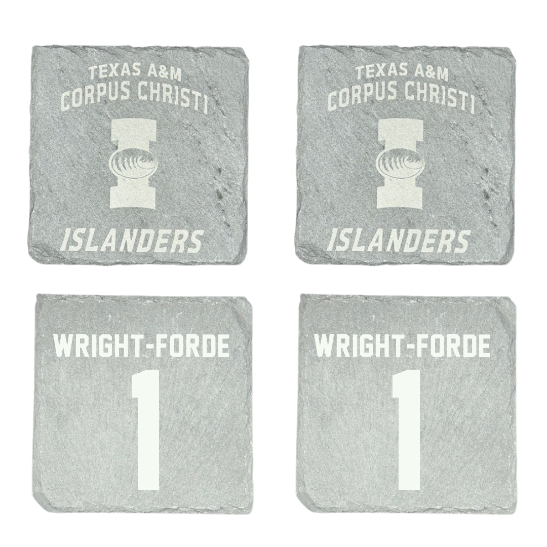 Texas A&M University-Corpus Christi Basketball Stone Coaster (4 Pack)  - #1 Dian Wright-Forde