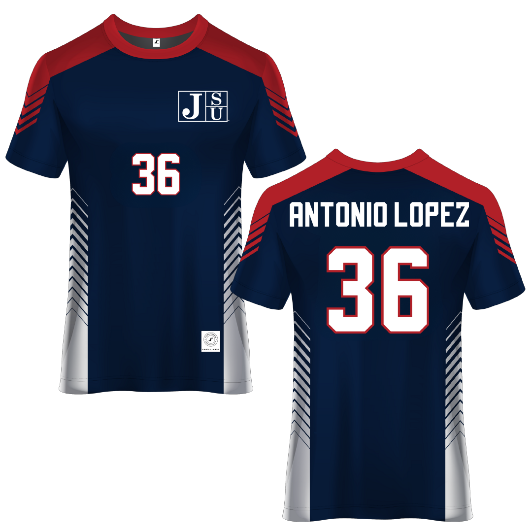 Jackson State University Blue Soccer Jersey - #36 Karime Antonio Lopez