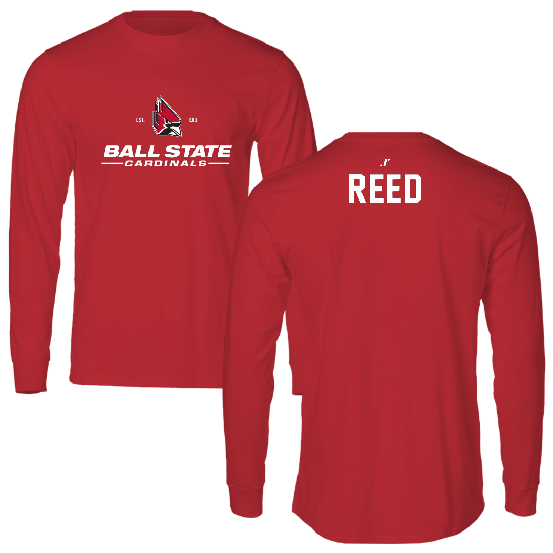 Ball State University Swimming & Diving Red General Long Sleeve - Kenny Reed
