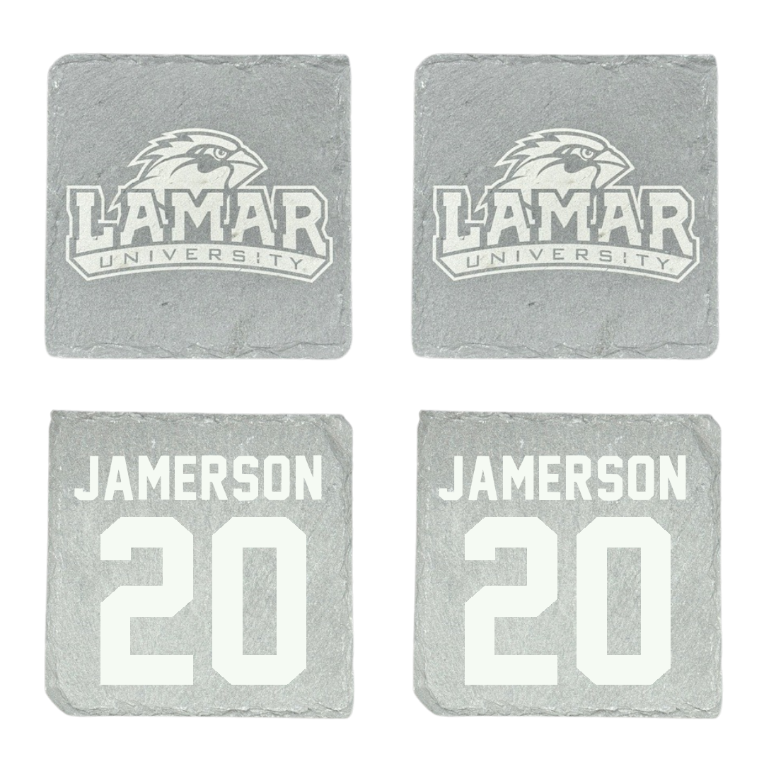 Lamar University Football Stone Coaster (4 Pack)  - #20 Kybo Jamerson