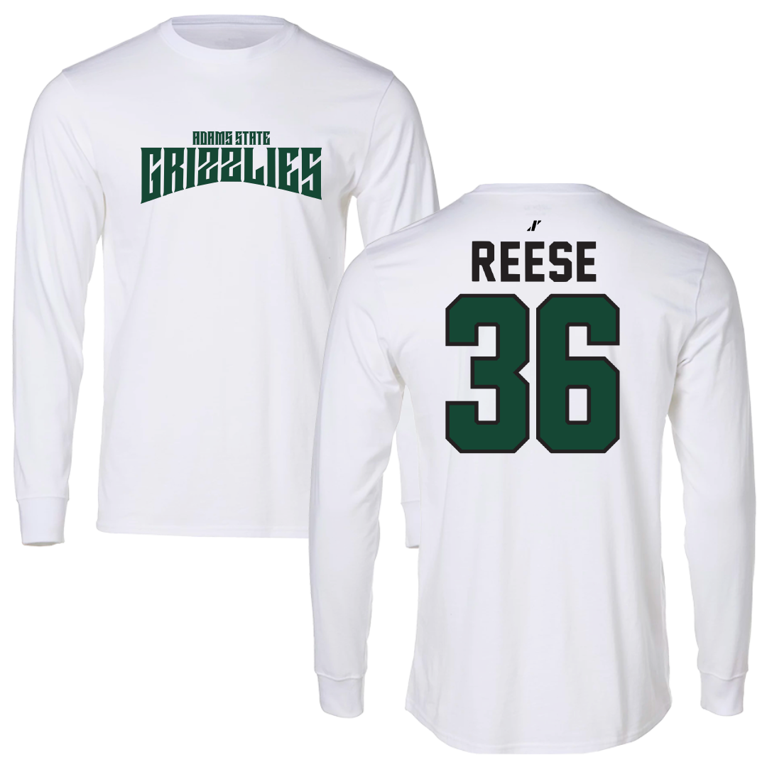 Adams State University Soccer White Classic Performance Long Sleeve - #36 Kaidin Reese