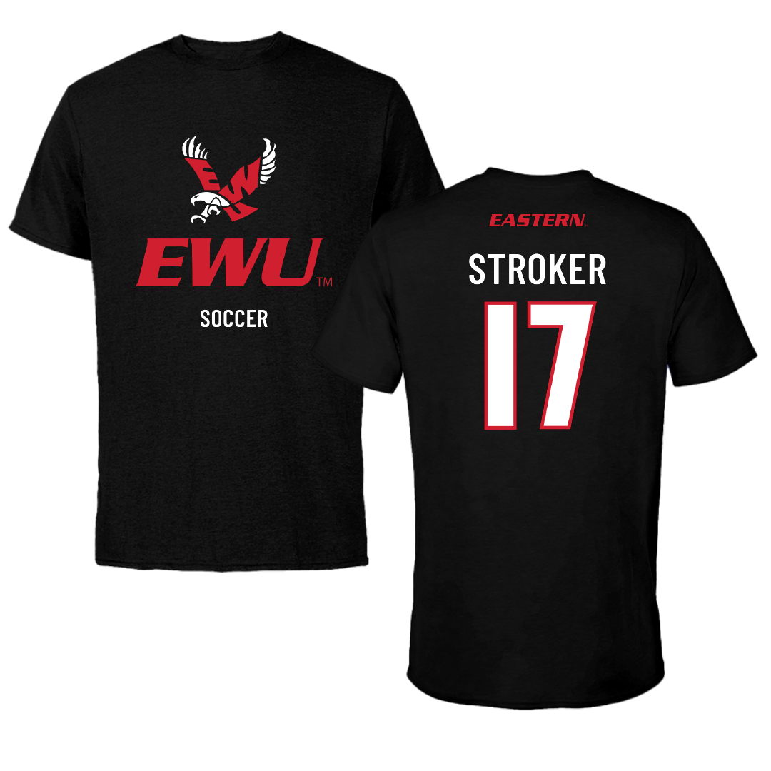 Eastern Washington University Soccer Black EWU Performance Tee - #17 Kyla Stroker