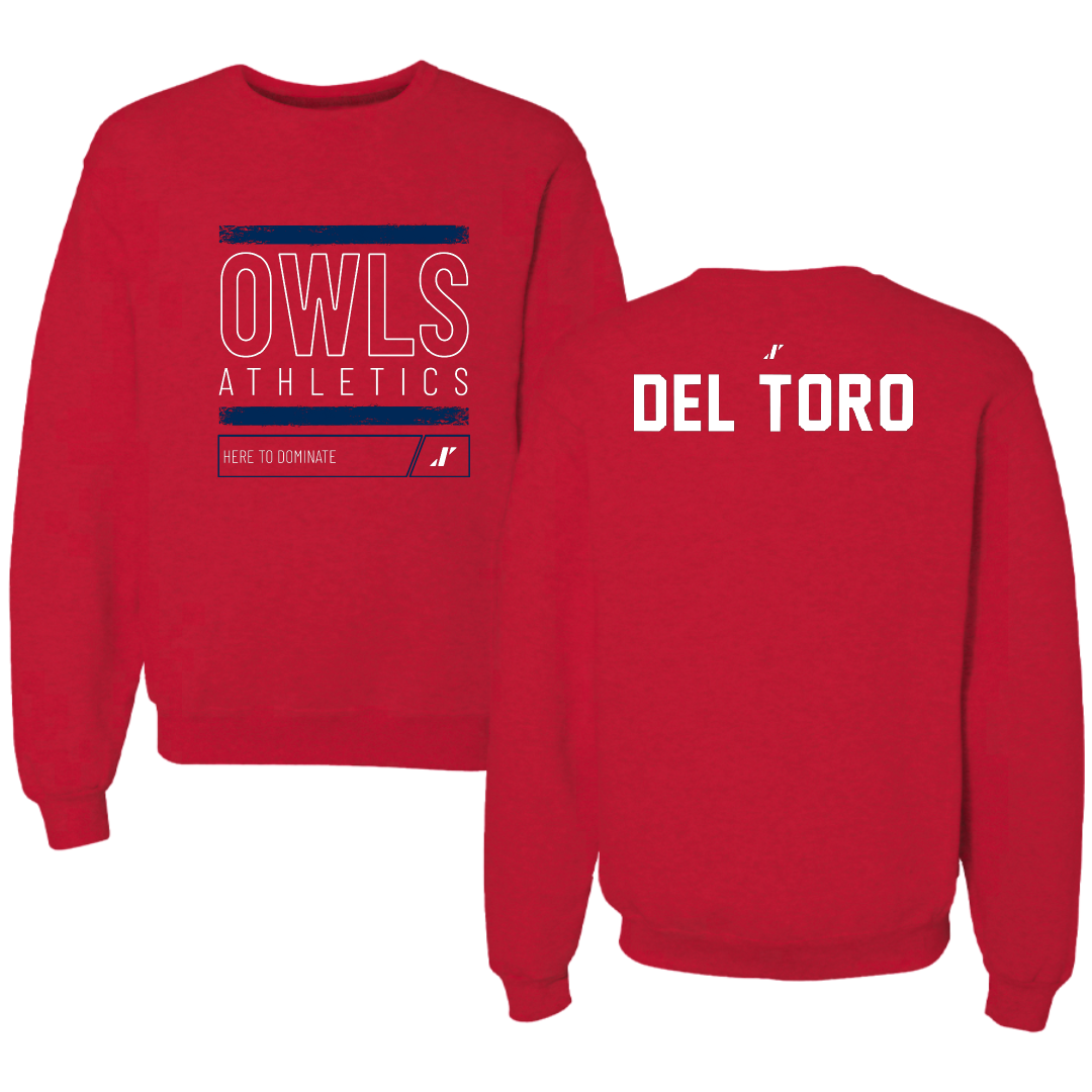 Florida Atlantic University Dance Red Dominate Crewneck - Bianca Del Toro