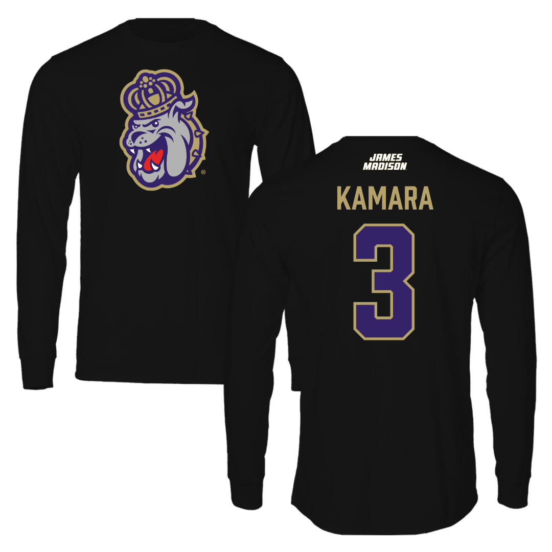 James Madison University Football Black Long Sleeve - #3 Mikail Kamara