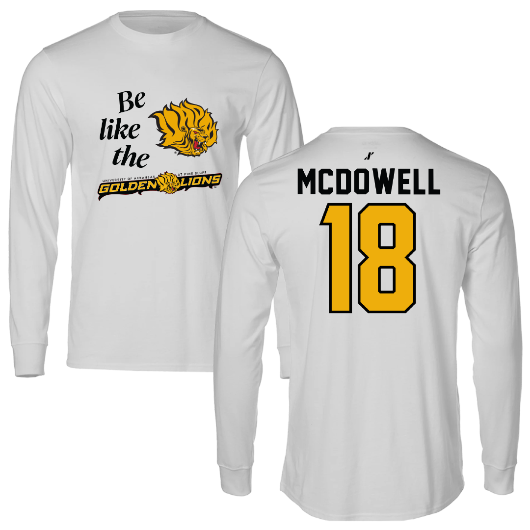 University of Arkansas-Pine Bluff Volleyball Light Gray Be Like Us Long Sleeve - #18 Mackenzie McDowell