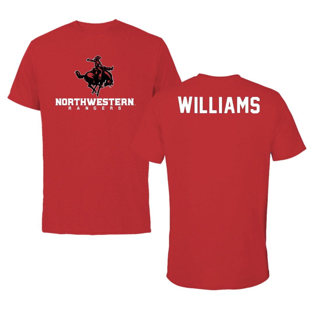 Northwestern Oklahoma State University TF and XC Red Block Performance Tee - Caleb Williams