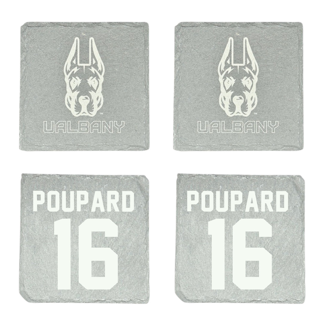 University at Albany Lacrosse Stone Coaster (4 Pack)  - #16 Ava Poupard