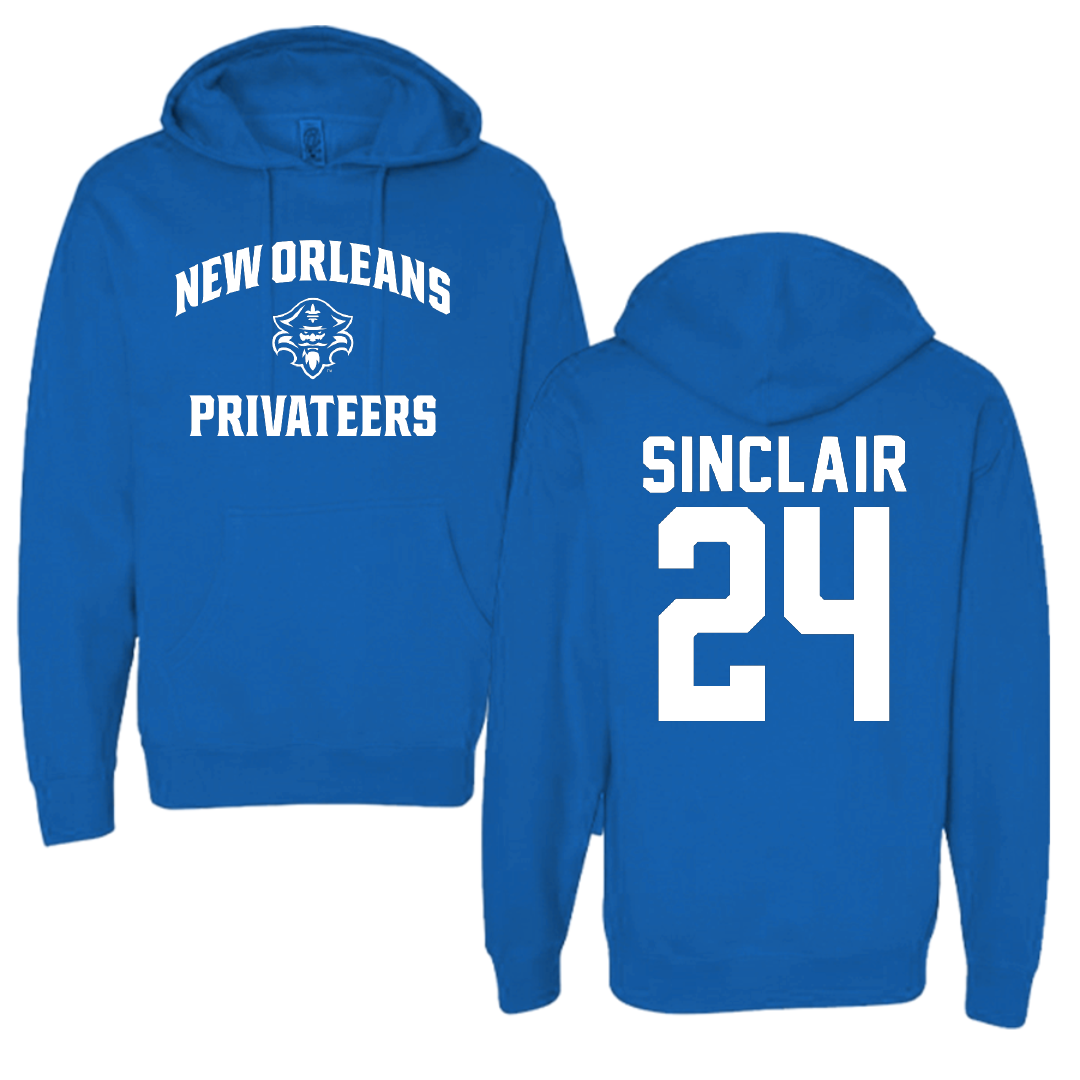 University of New Orleans Basketball Blue General Hoodie - #24 Cole Sinclair