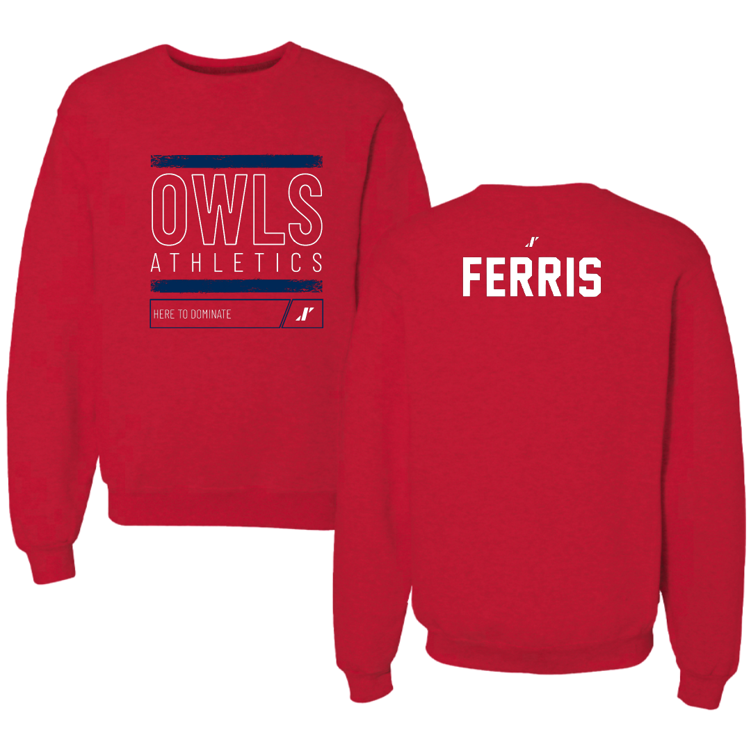 Florida Atlantic University Dance Red Dominate Crewneck - Caroline Ferris