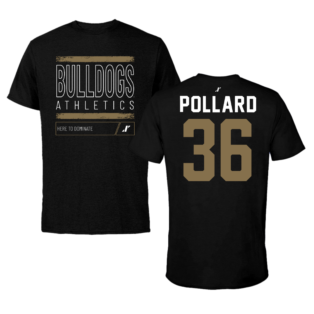 Bryant University Soccer Black Dominate Tee - #36 Daimon Pollard