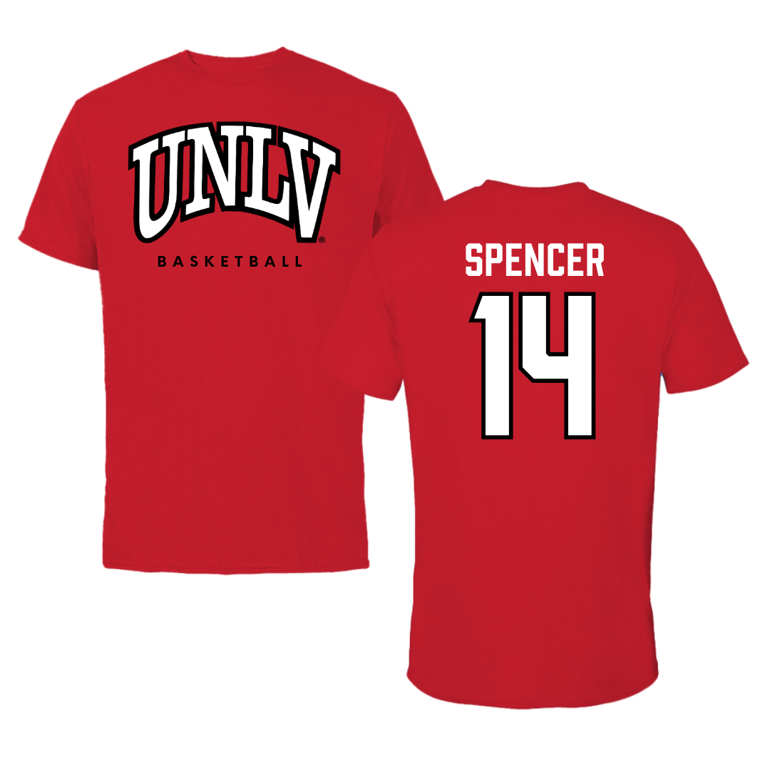 University of Nevada-Las Vegas Basketball Red Tee - #14 Macy Spencer