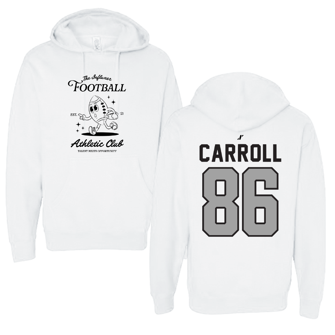 Football White Influxer Athletic Club Hoodie - #86 Collin Carroll