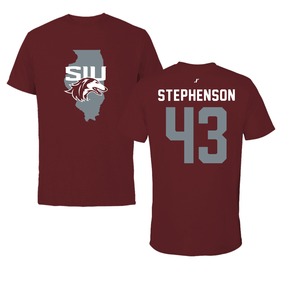 Southern Illinois University at Carbondale Football Maroon State Performance Tee - #43 Cade Stephenson