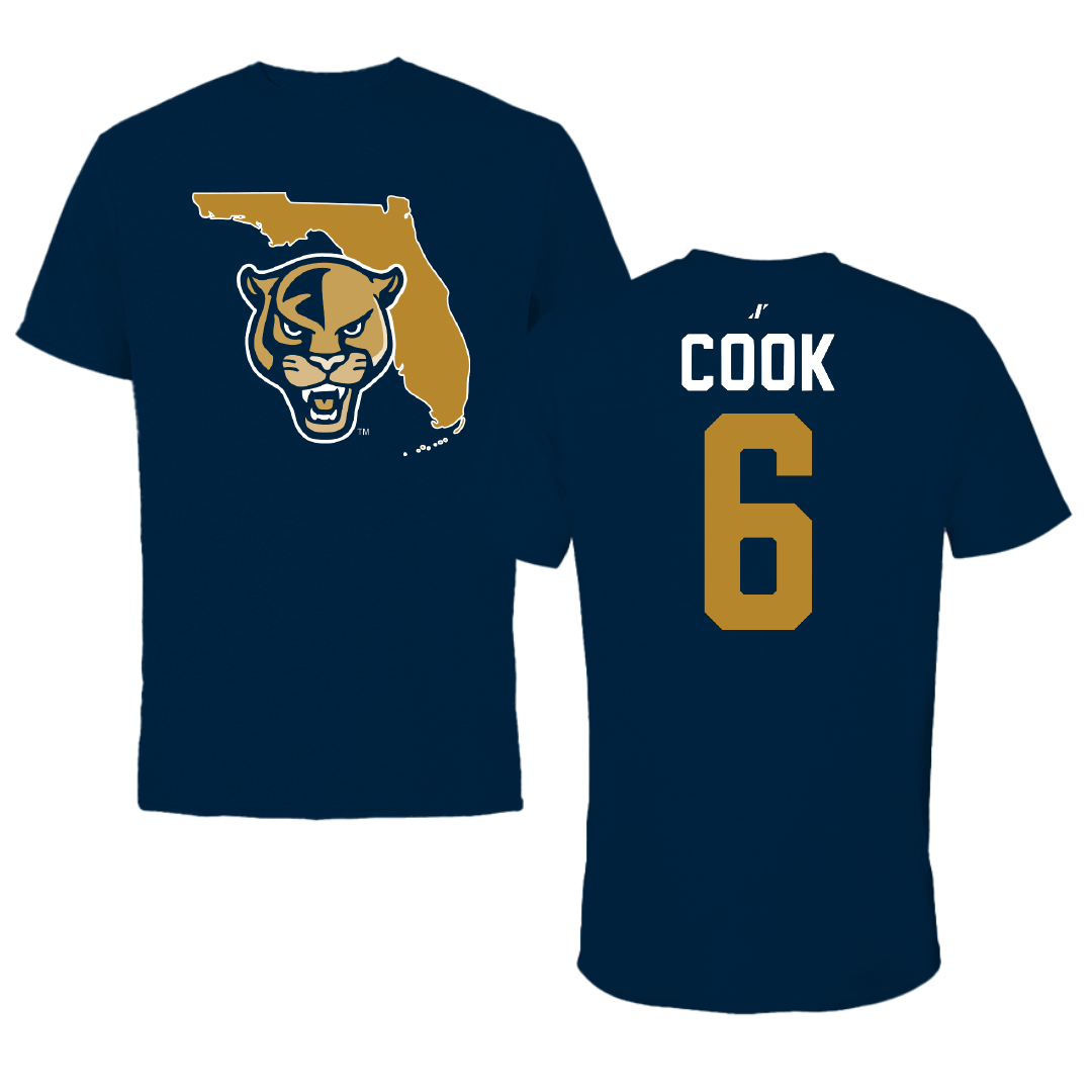 Florida International University Volleyball Navy State Tee - #6 Savannah Cook
