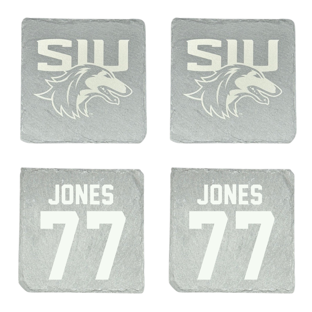 Southern Illinois University at Carbondale Softball Stone Coaster (4 Pack)  - #77 Sidney Jones