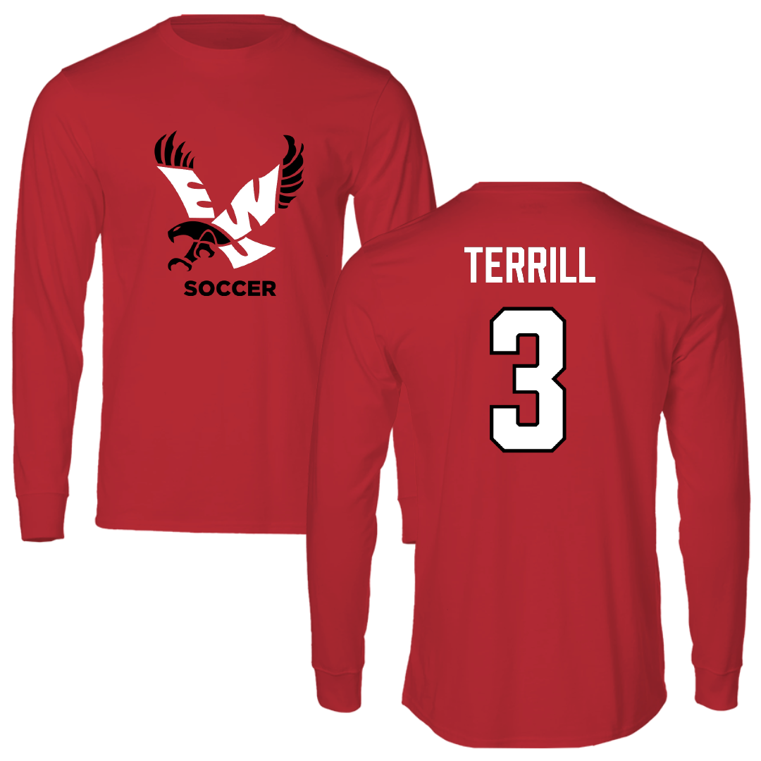 Eastern Washington University Soccer Red EWU Performance Long Sleeve - #3 Grace Terrill