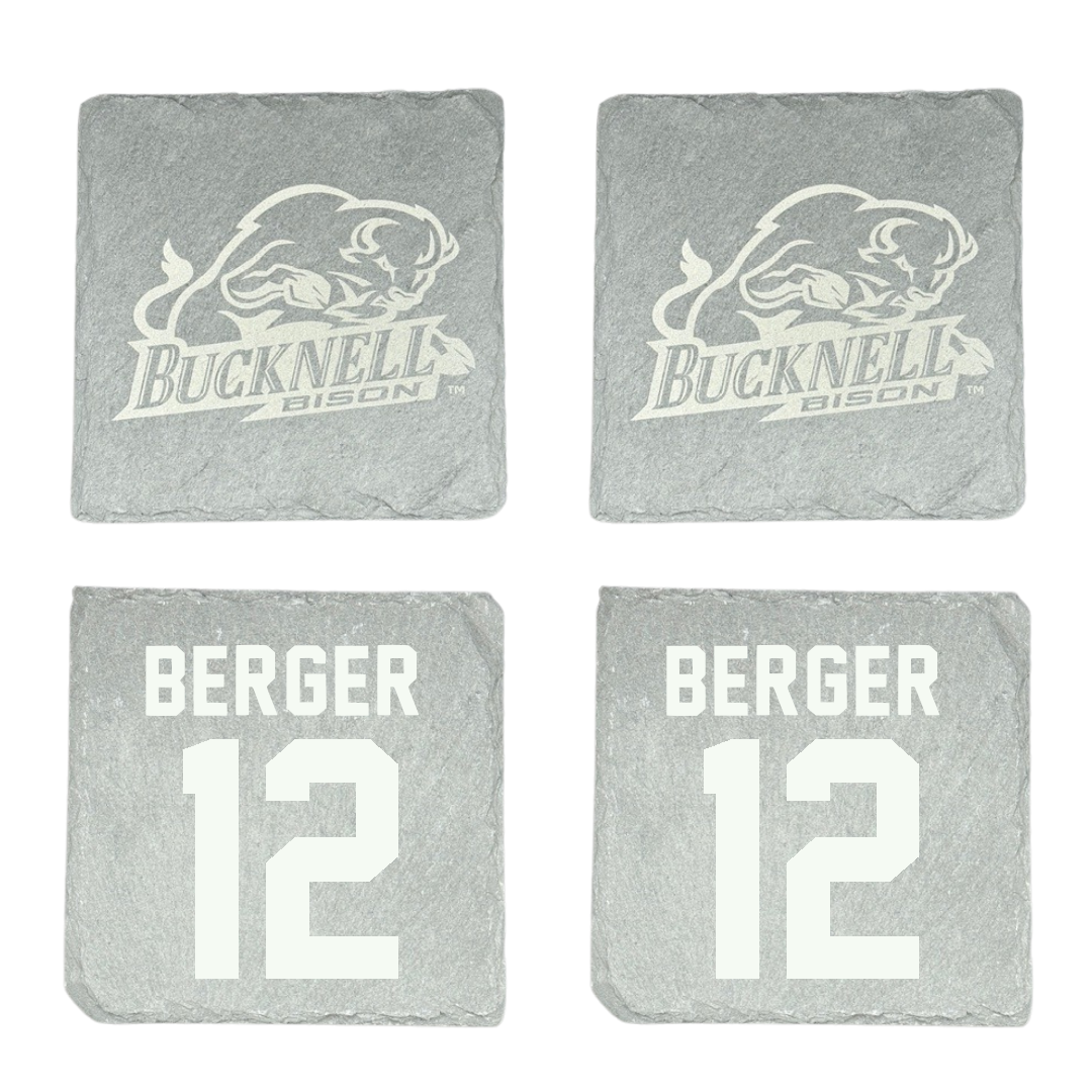 Bucknell University Basketball Stone Coaster (4 Pack)  - #12 Quin Berger