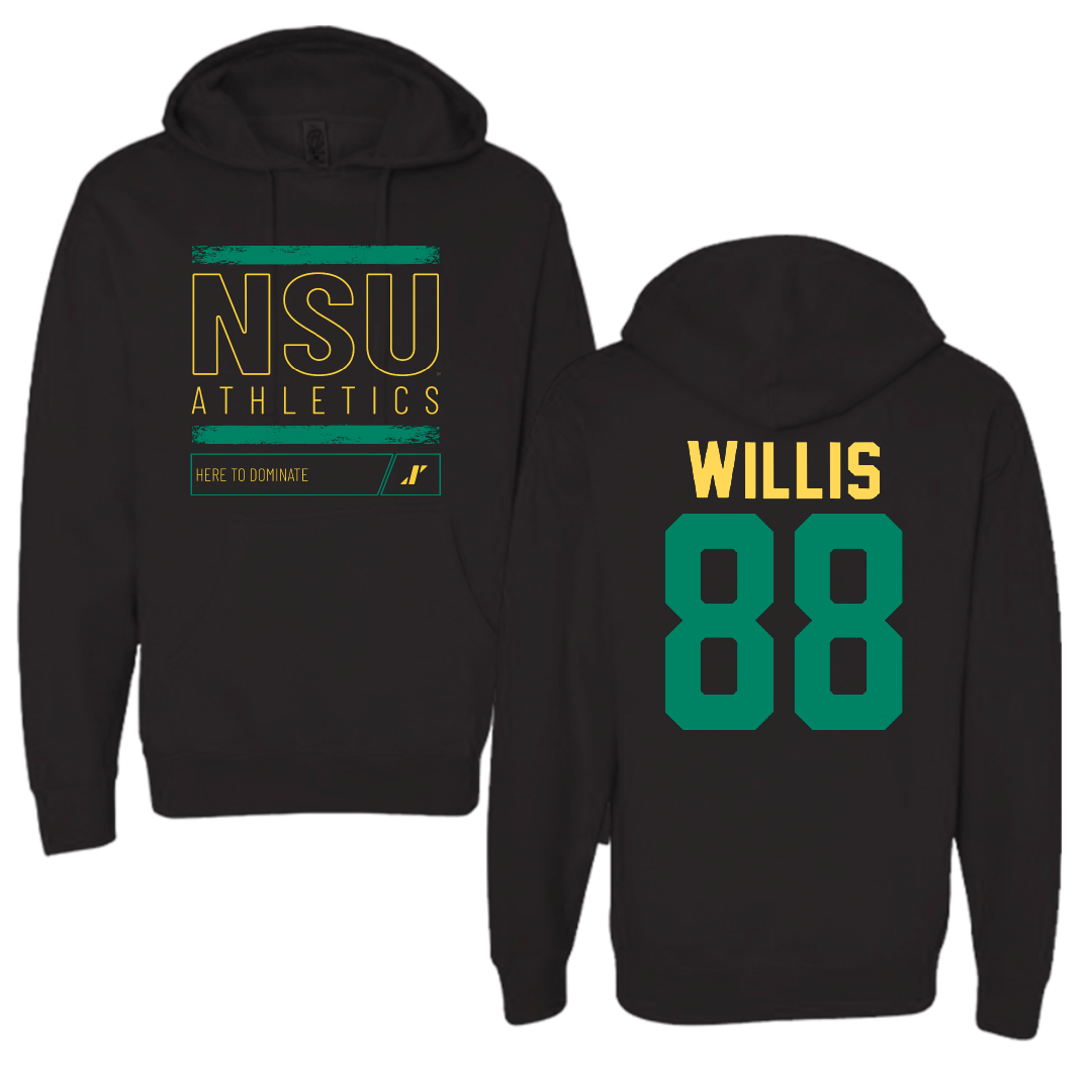 Norfolk State University Football Black Dominate Hoodie - #88 Toby Willis