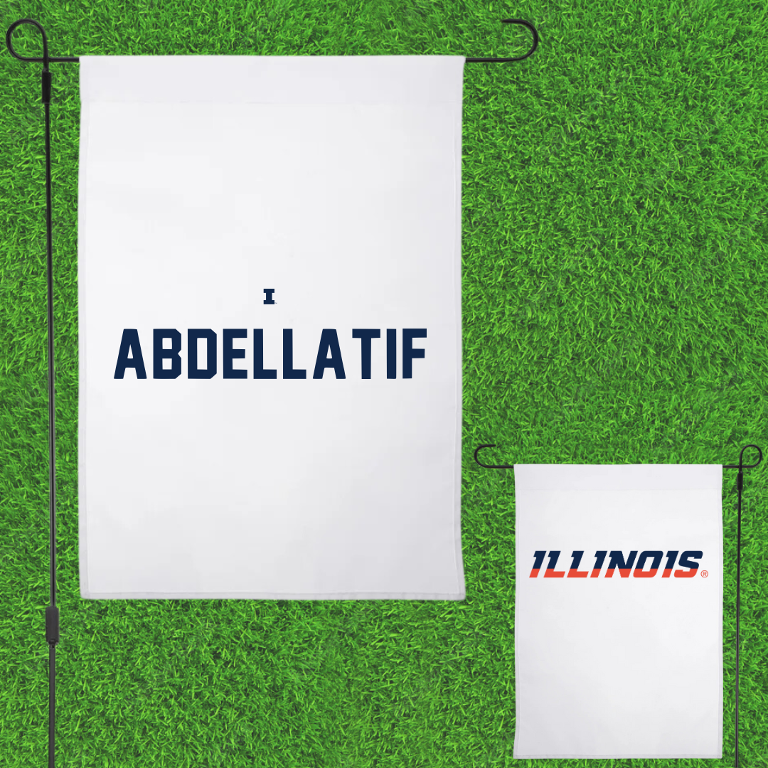 University of Illinois TF and XC White Garden Flag - Noor Abdellatif