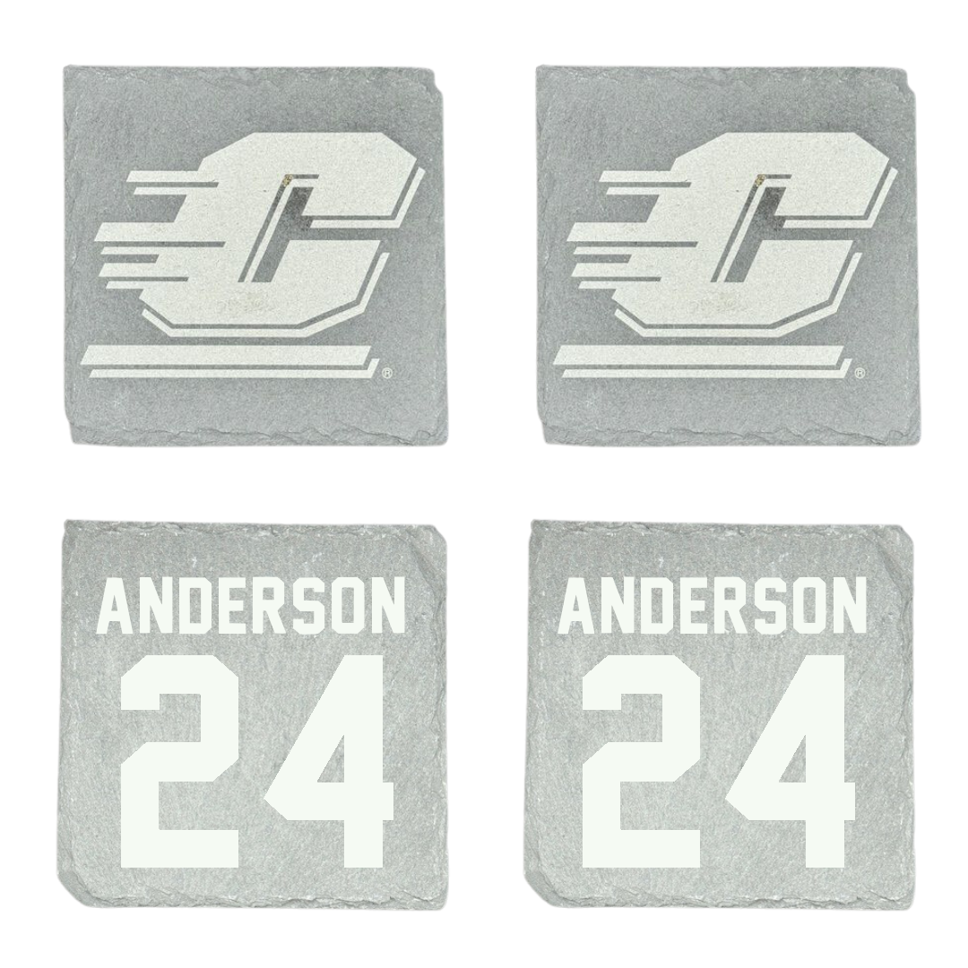 Central Michigan University Basketball Stone Coaster (4 Pack)  - #24 Taylor Anderson