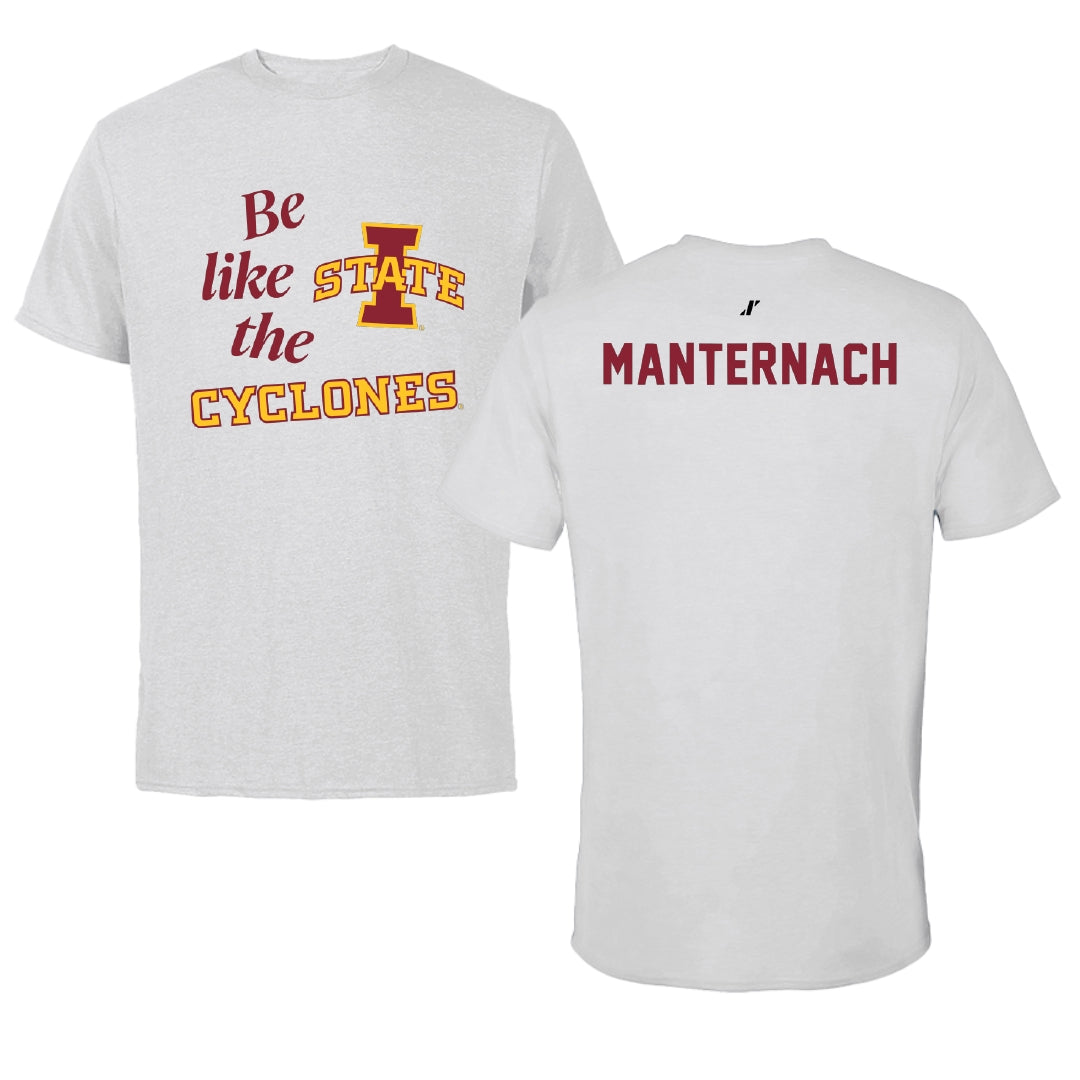 Iowa State University Gymnastics Light Gray Be Like Us Performance Tee - Madelyn Manternach